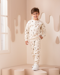 Holiday festival boys long sleeve pajamas