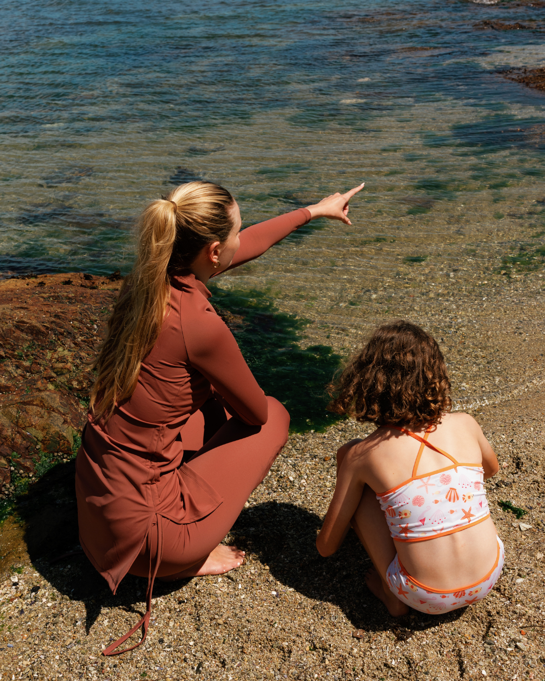 Girls' Two-Piece Seashell Swimsuit