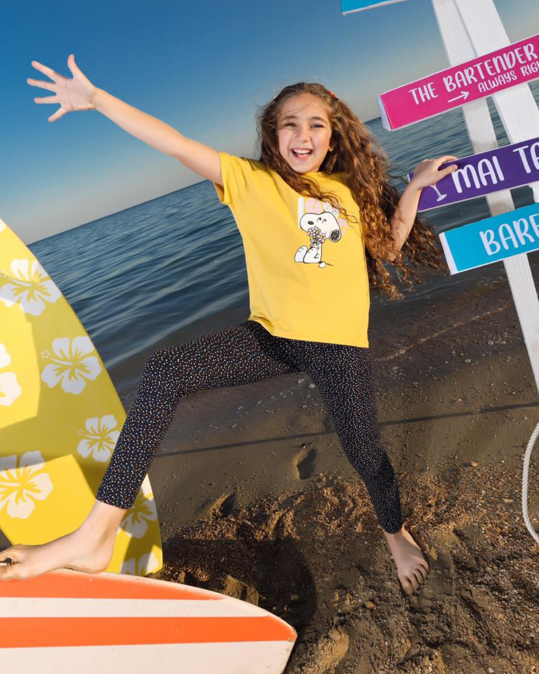 snopy love بيجامه بناتي جرسونيه نص كم وبنطلون