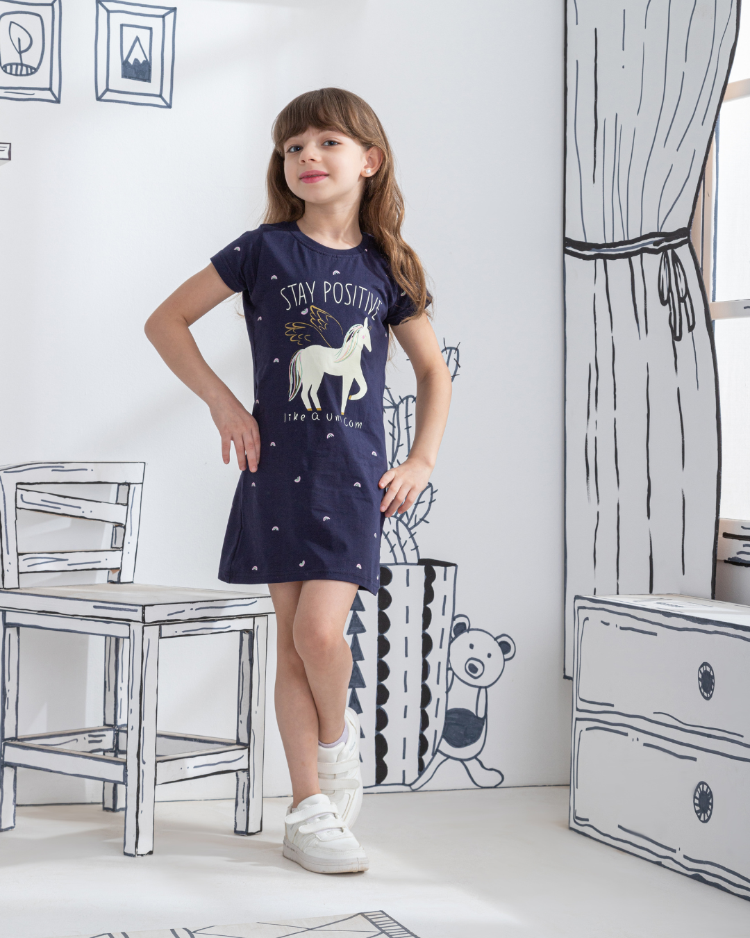 Unicorn قميص بناتي نُص كُم