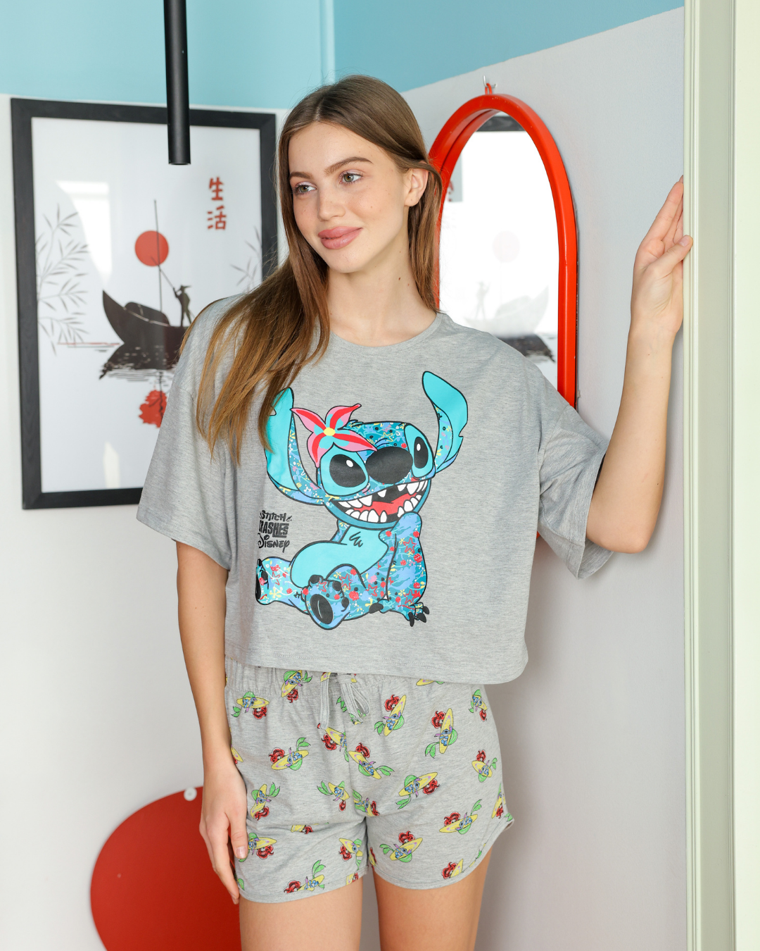 بيجاما حريمي اوفر سايز ستيتش