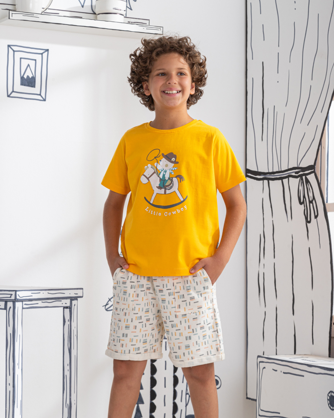 Little Cowboy   بيجاما اولادي نص كم