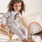 Elastin Soft Velvet Newborn boys pajama Bohoo Rainbow