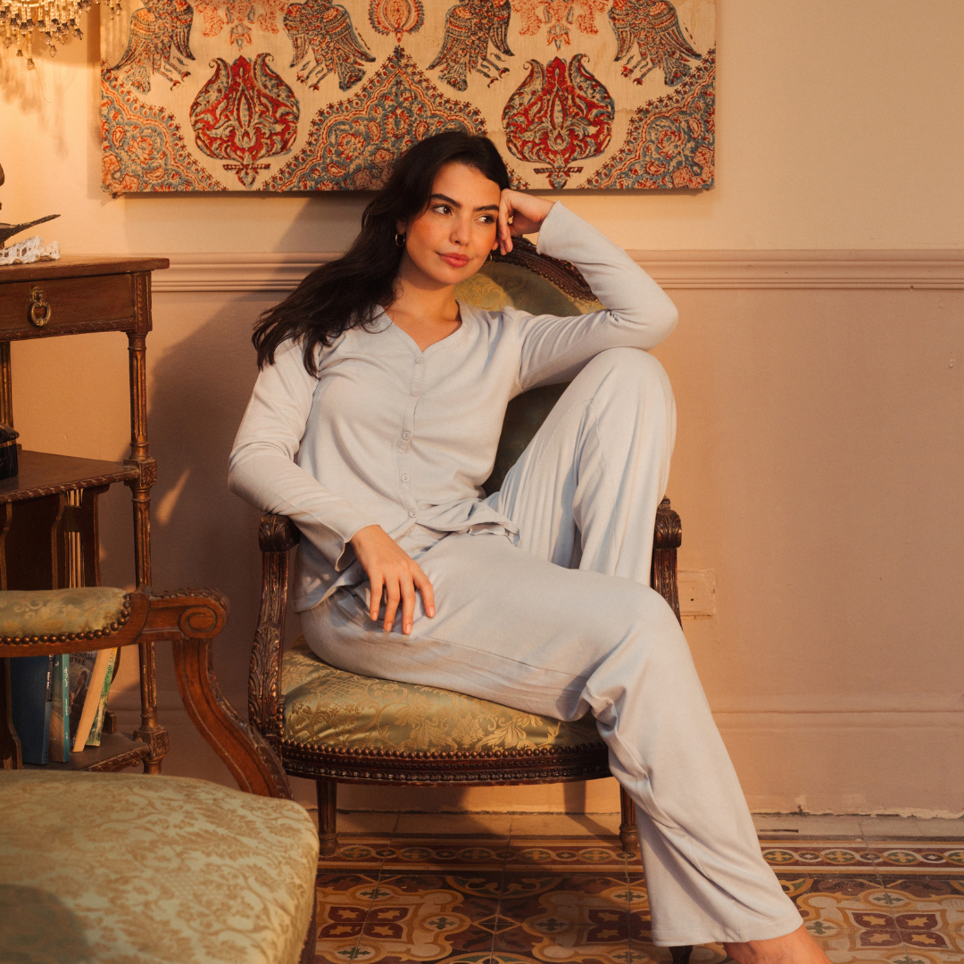 Women luxurious set in dusty colors