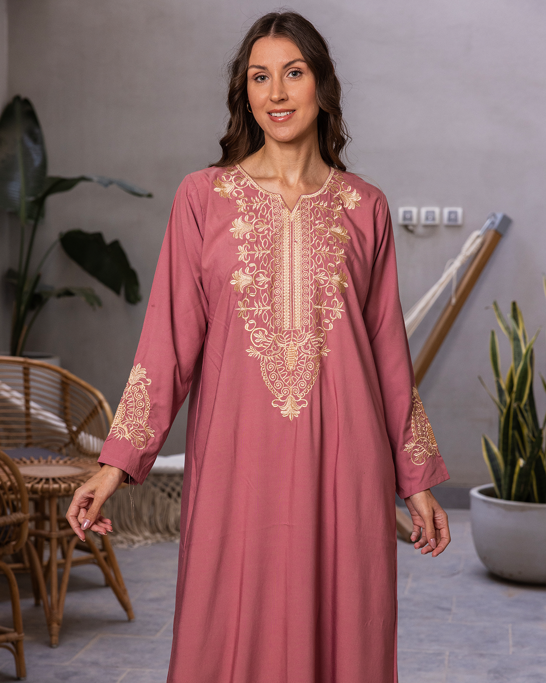 2 plain embroidered dacron shirt with sleeves