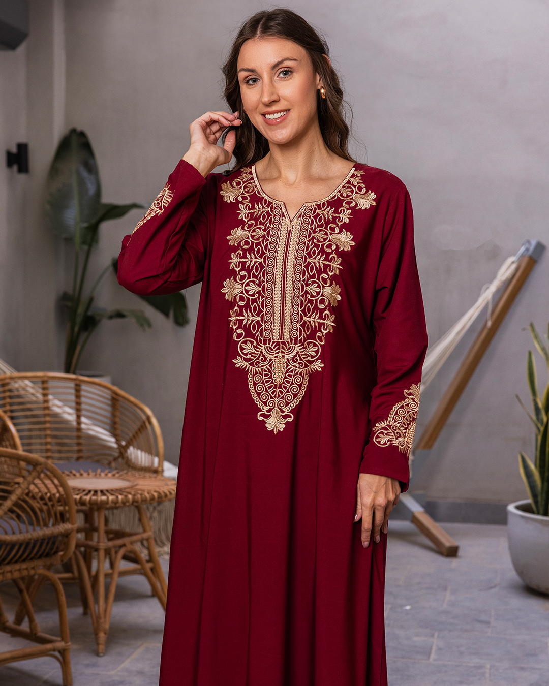 2 plain embroidered dacron shirt with sleeves