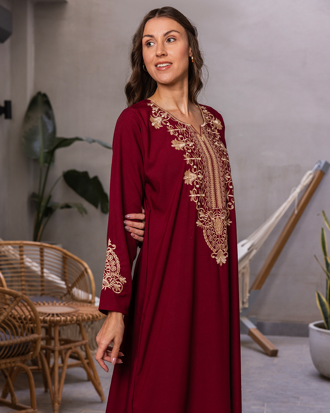 2 plain embroidered dacron shirt with sleeves