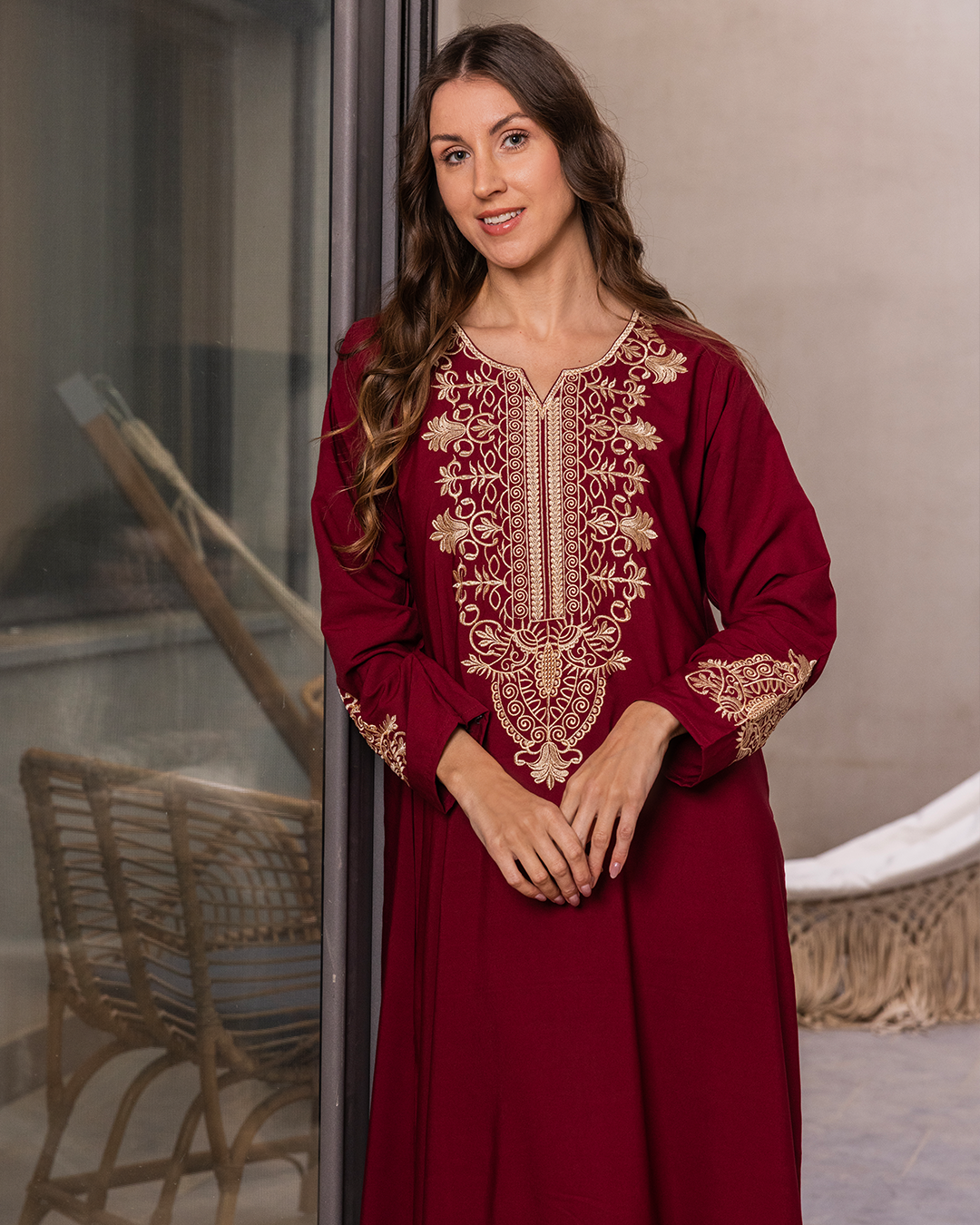 2 plain embroidered dacron shirt with sleeves