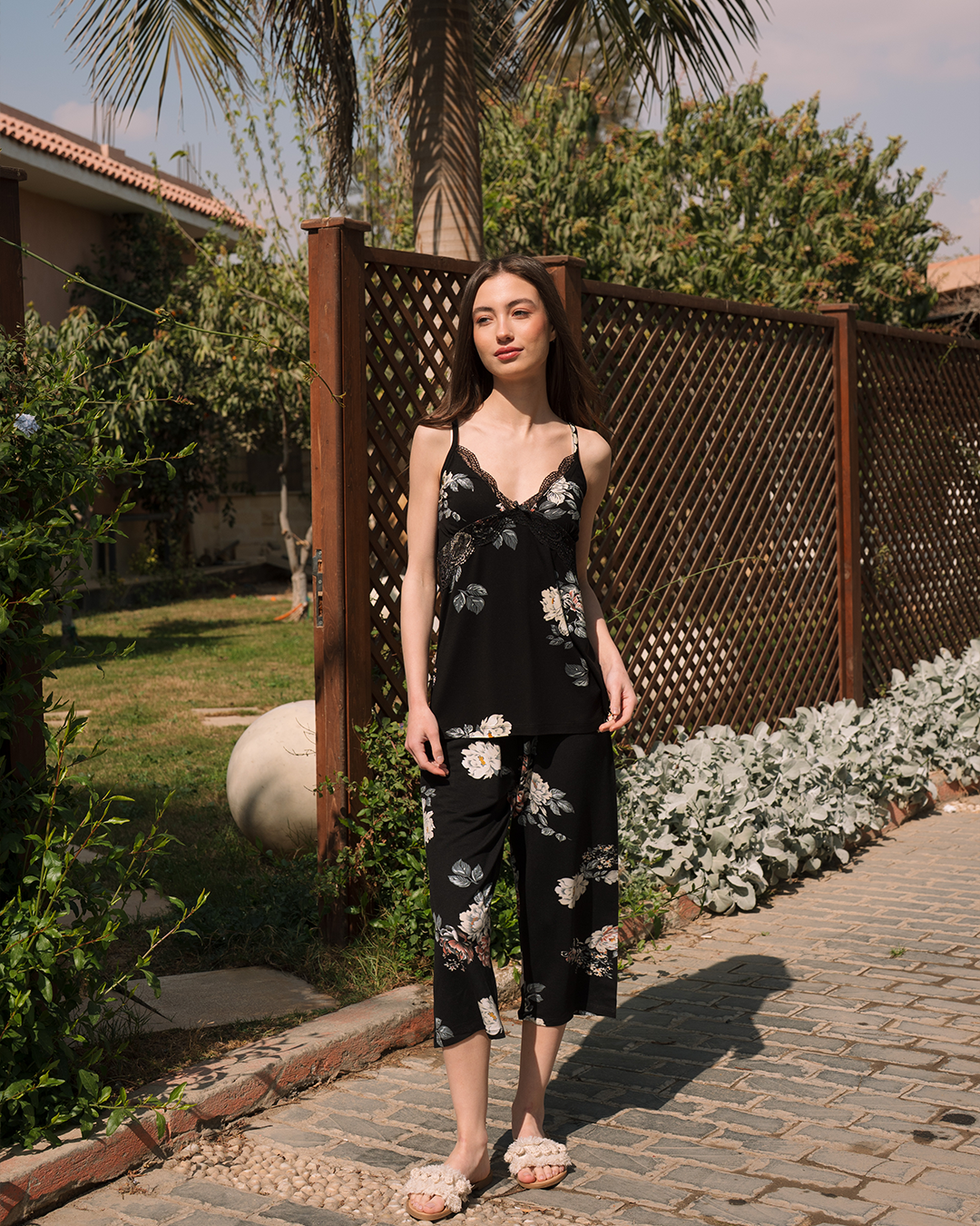 Pentacore print halter pajamas