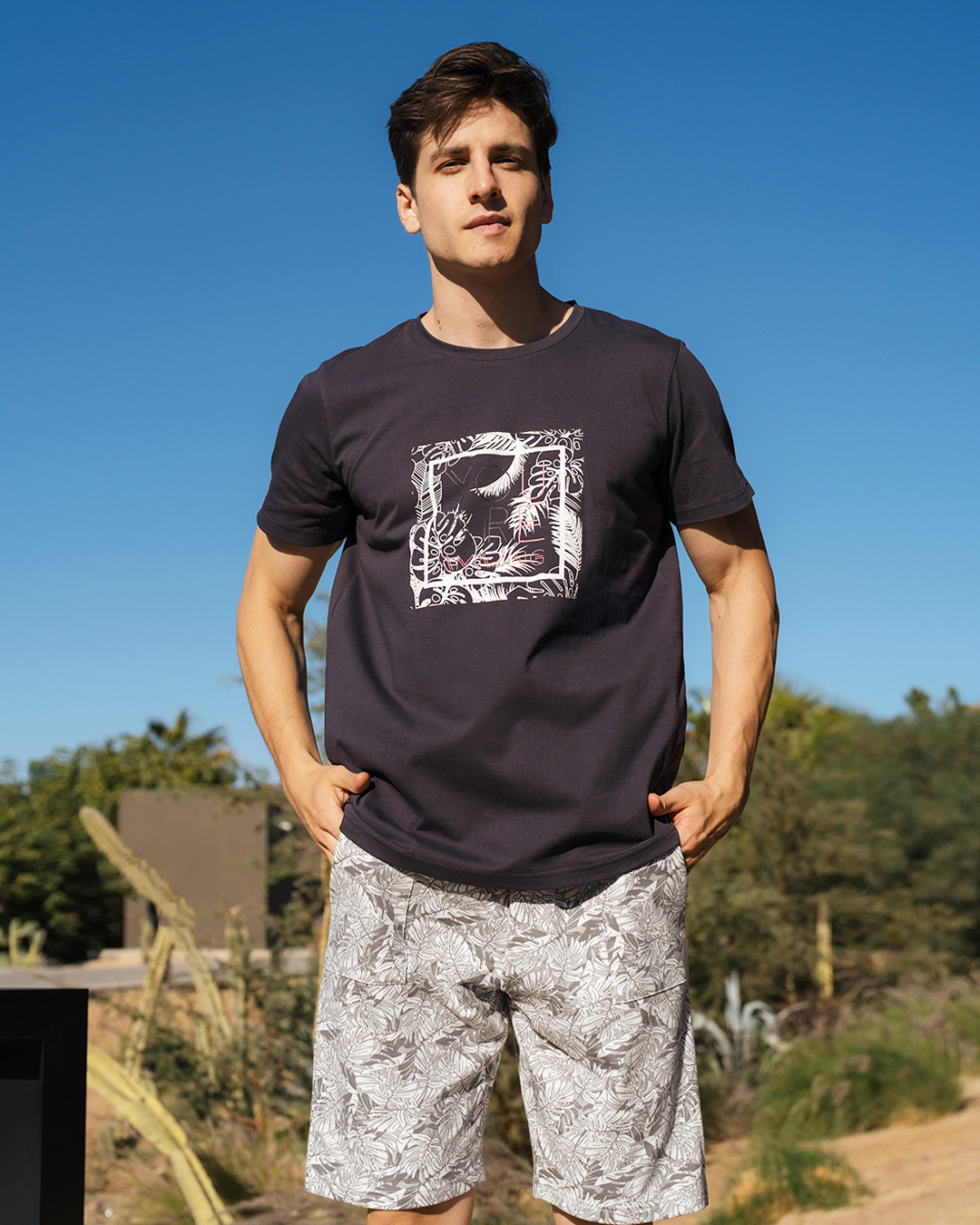 You are Amazing Men's Half Sleeve Cotton Pajamas * Summer Milton Printed Shorts