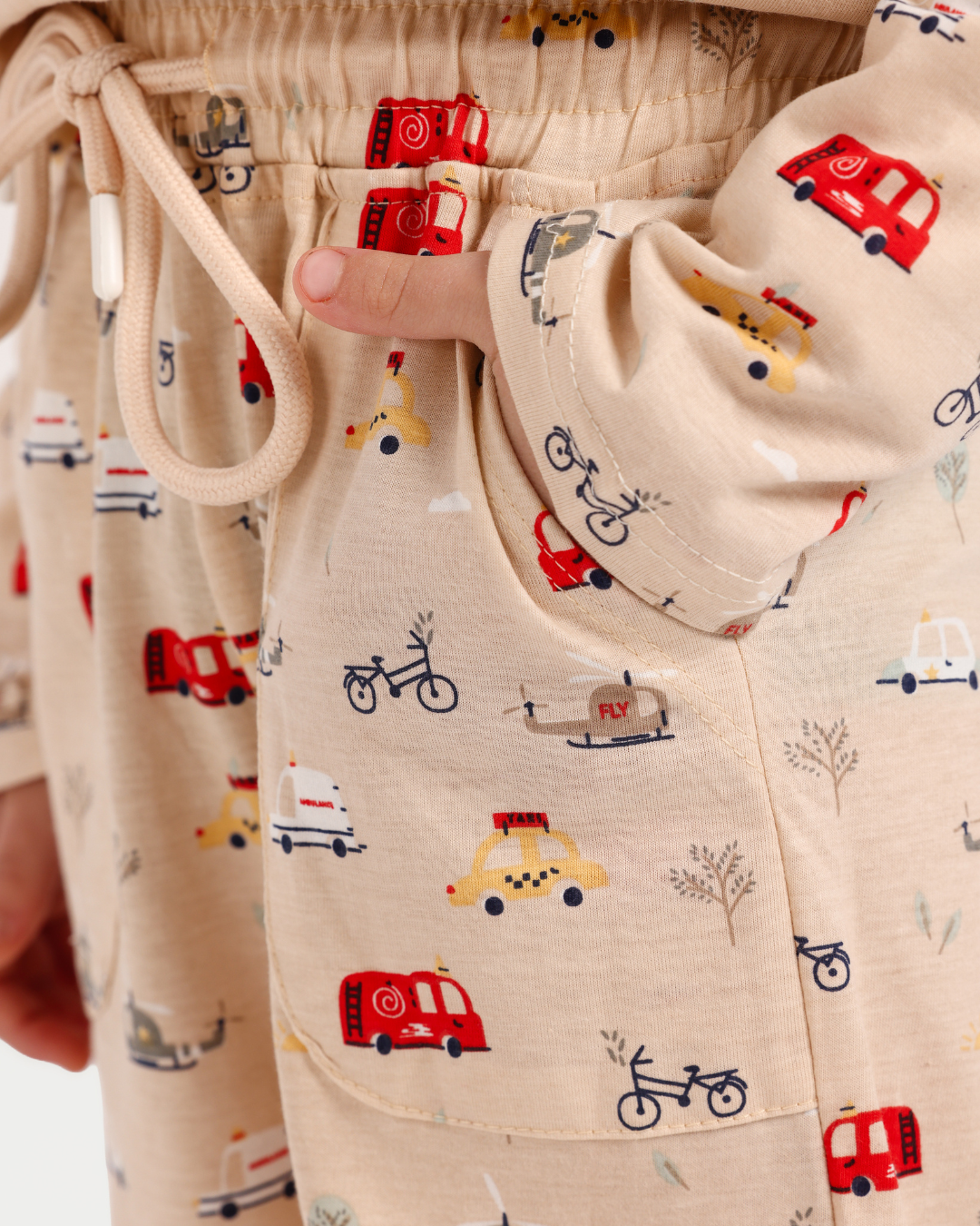 بيجاما أولادي بزراير مغامرات السيارات