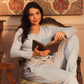 Women luxurious set in dusty colors