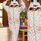 Women's jumpsuit dotted with cape