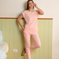 Women's pajamas half a number of long trousers, dotted print