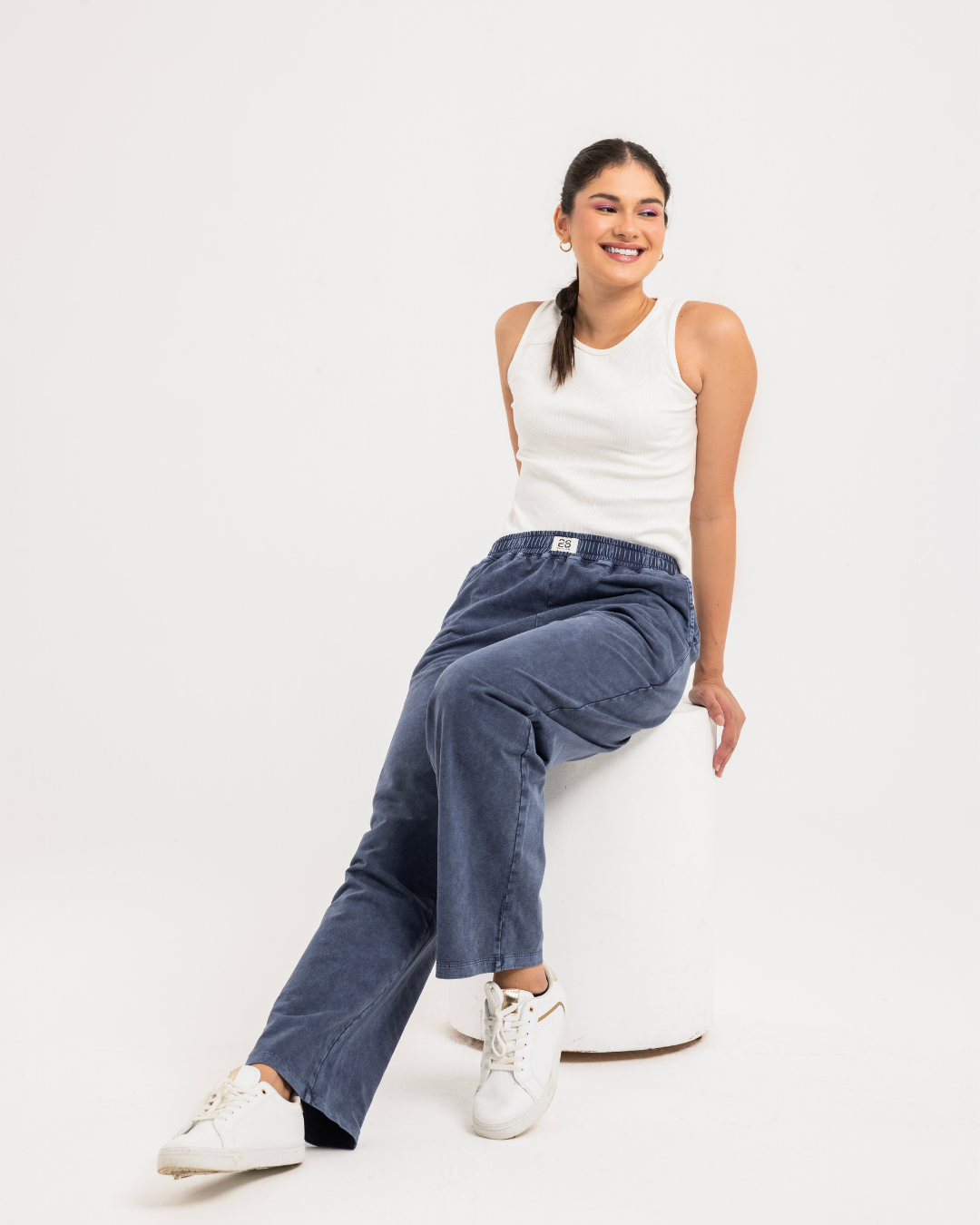 Acid Washed Sweatpants Summer Melton