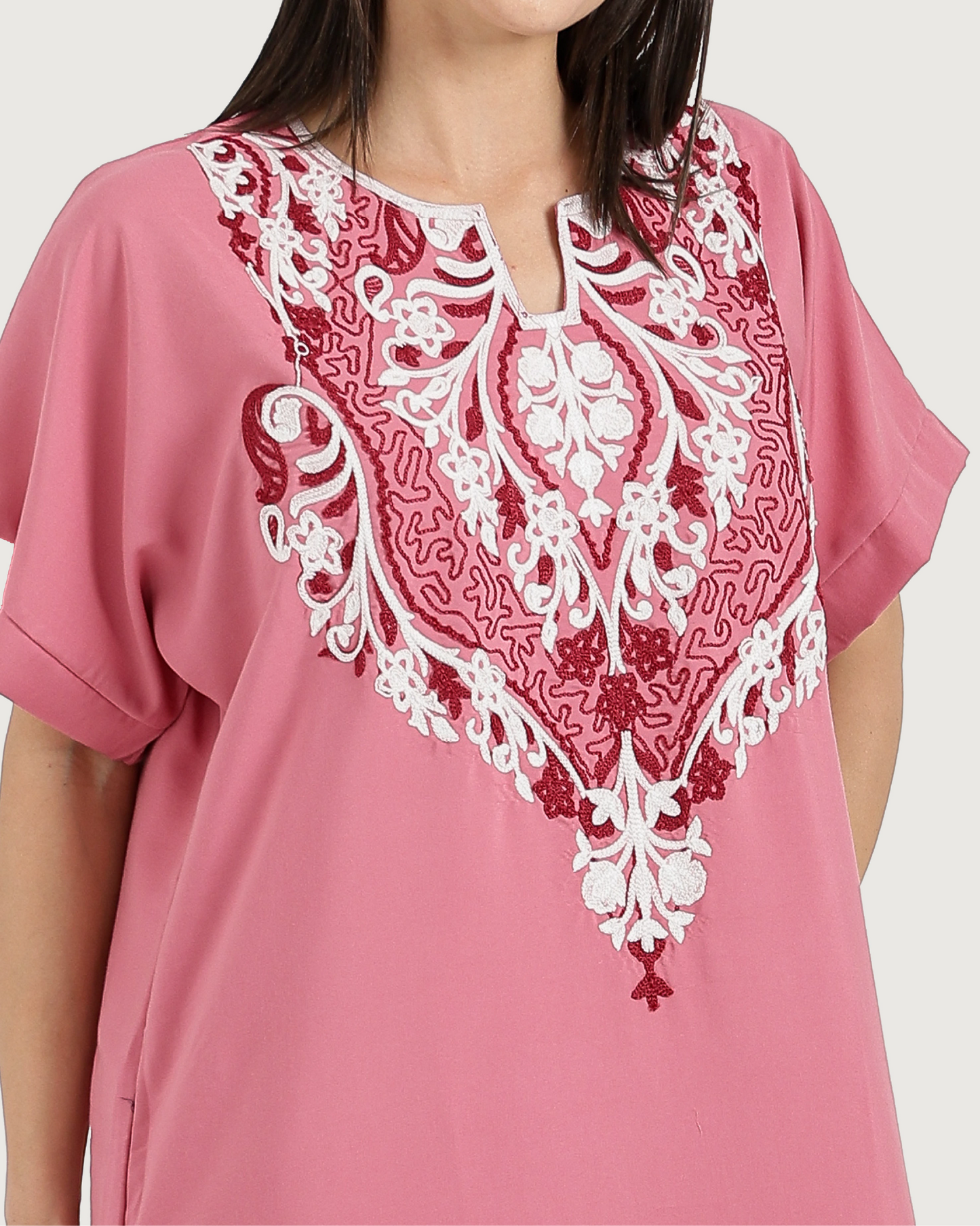 Half-Sleeve Embroidered Dacron Shirt 6