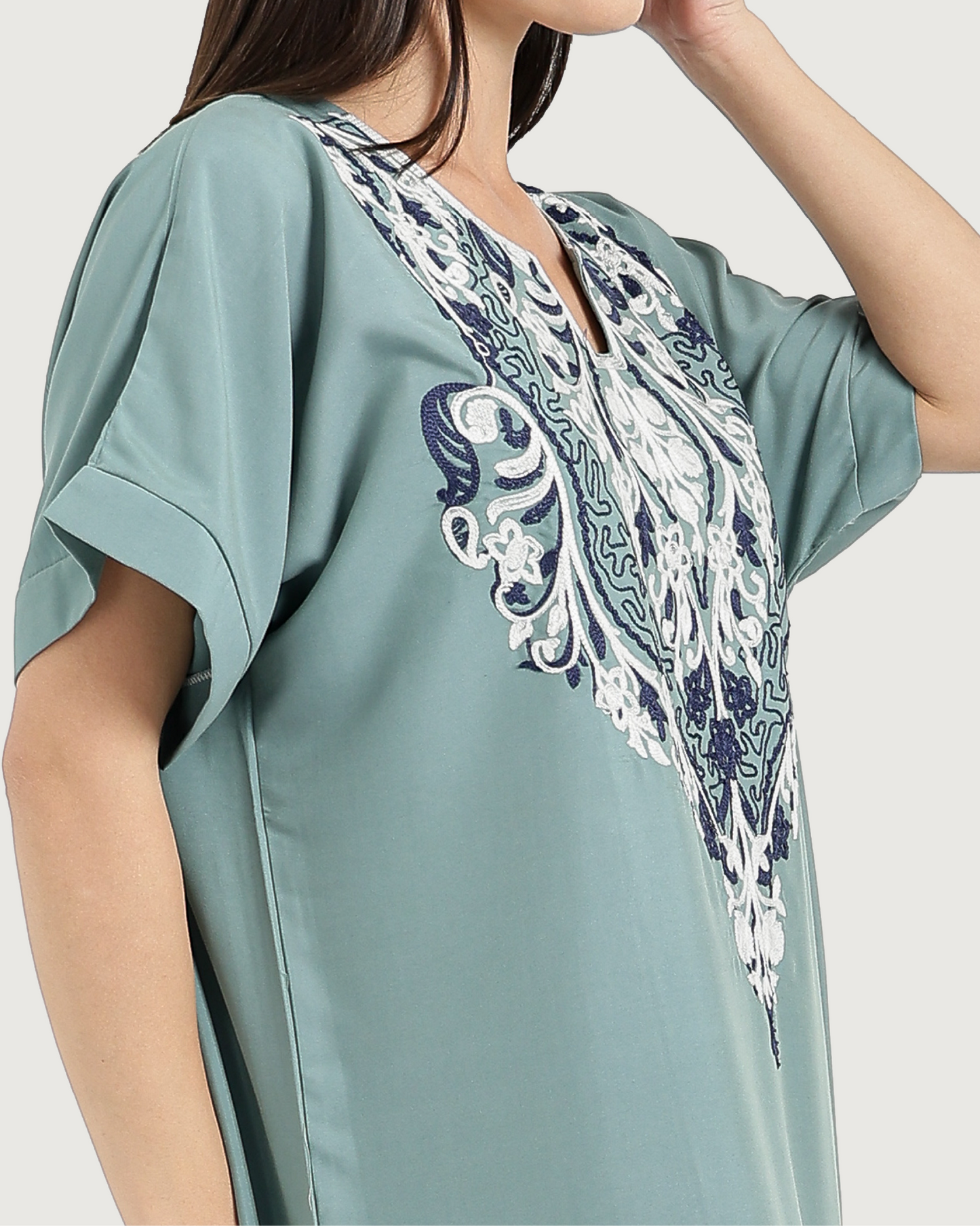 Half-Sleeve Embroidered Dacron Shirt 6
