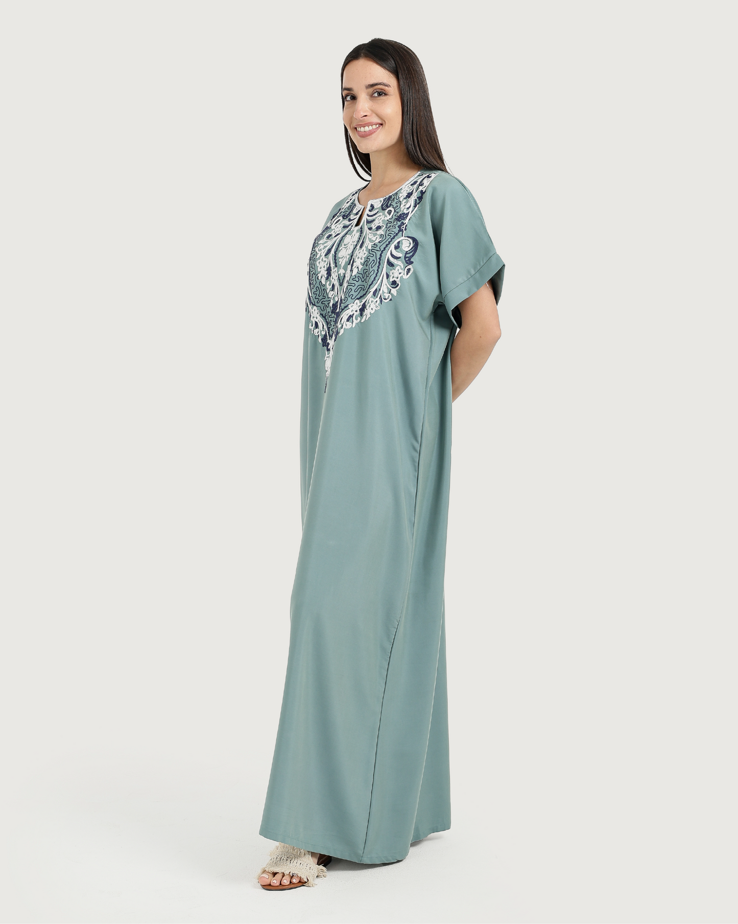 Half-Sleeve Embroidered Dacron Shirt 6