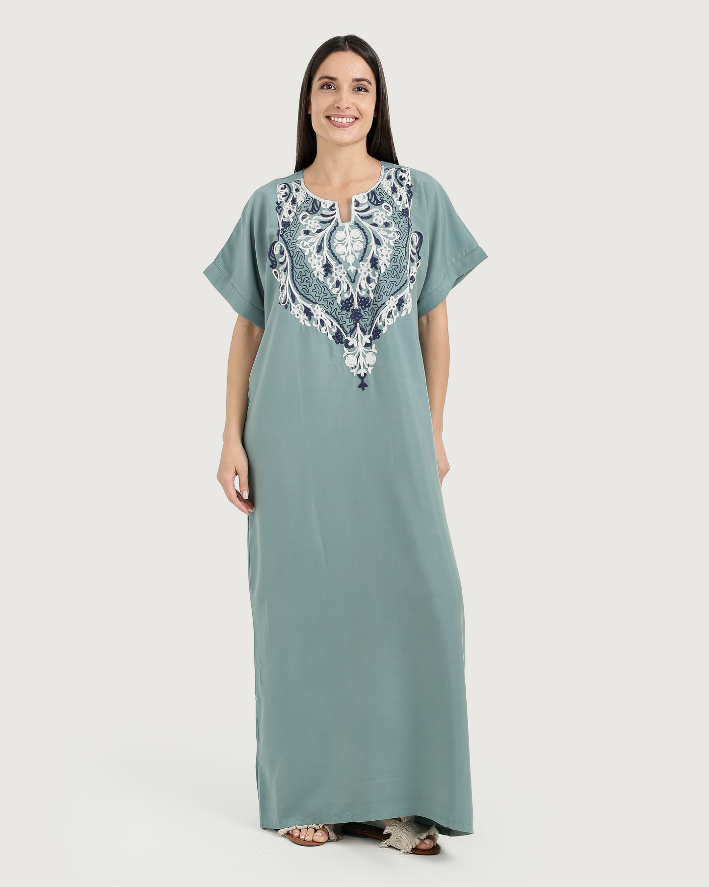 Half-Sleeve Embroidered Dacron Shirt 6