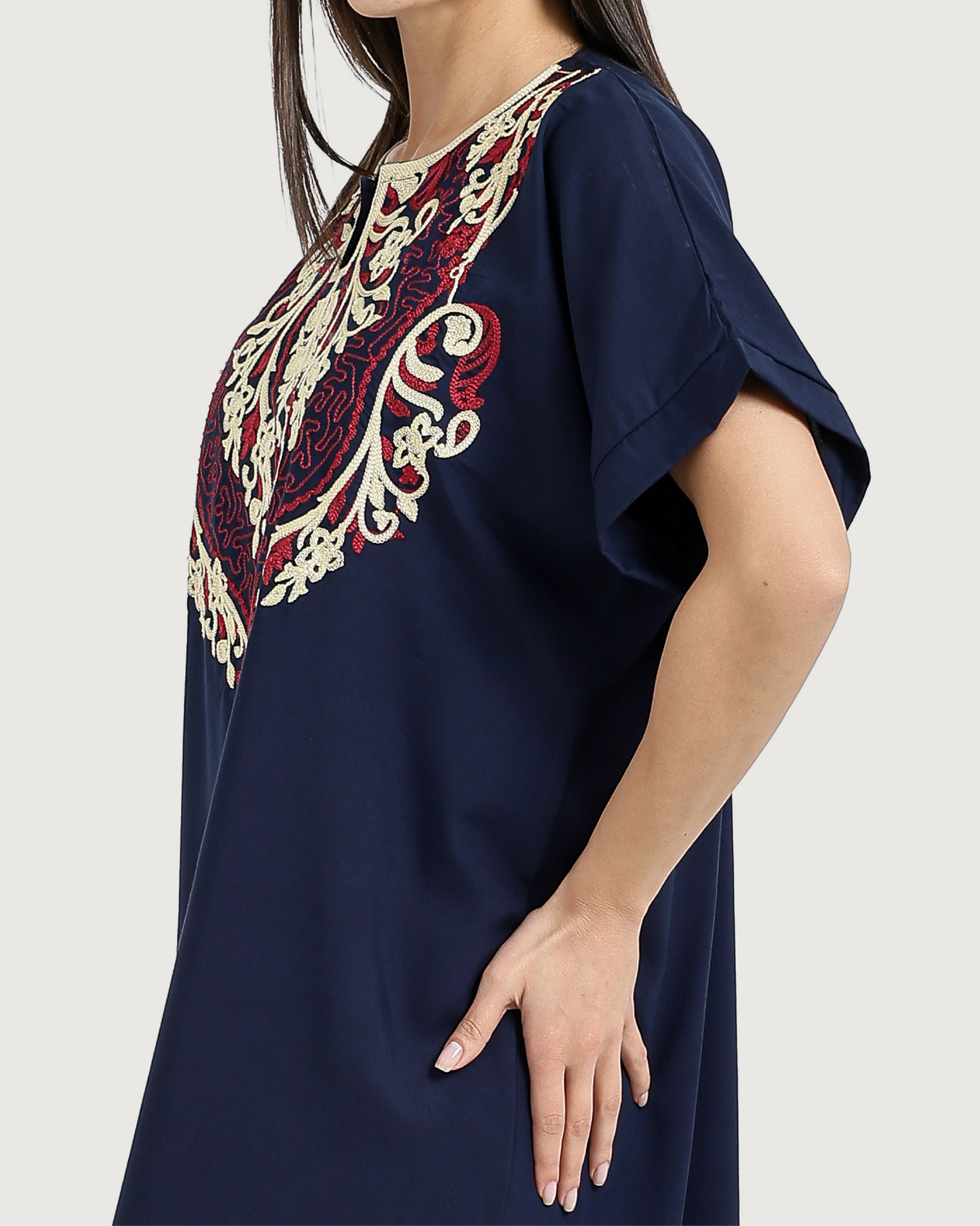 Half-Sleeve Embroidered Dacron Shirt 6