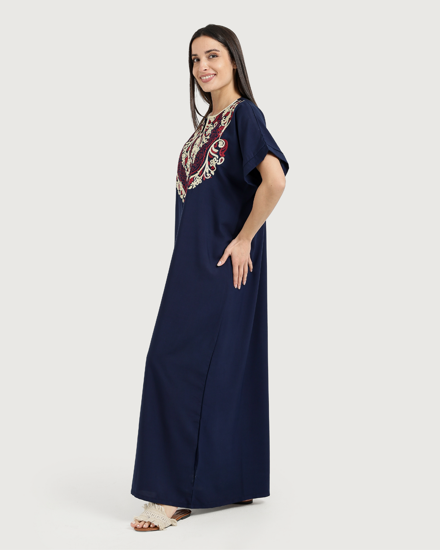 Half-Sleeve Embroidered Dacron Shirt 6
