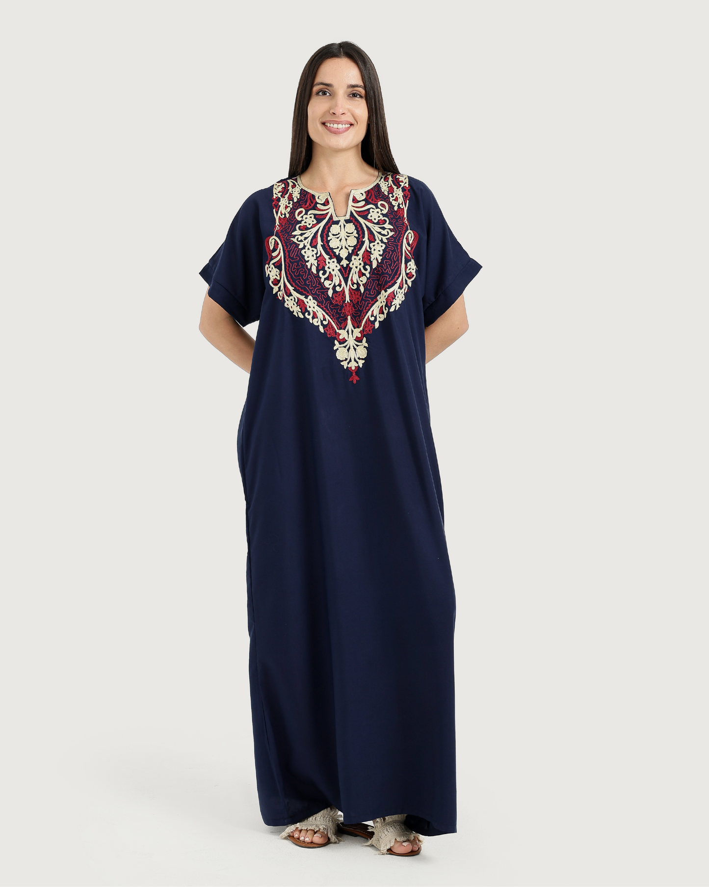 Half-Sleeve Embroidered Dacron Shirt 6