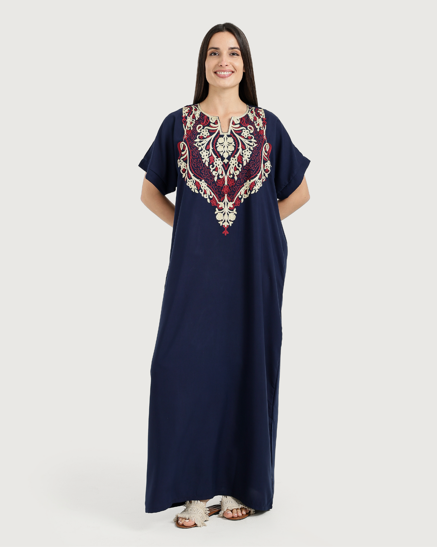 Half-Sleeve Embroidered Dacron Shirt 6