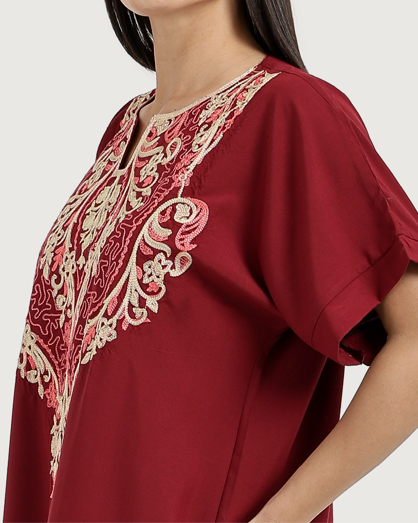 Half-Sleeve Embroidered Dacron Shirt 6