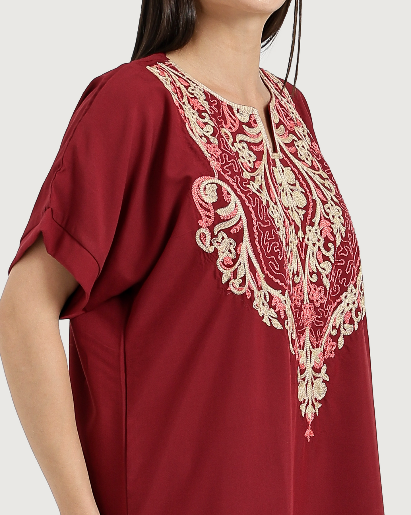 Half-Sleeve Embroidered Dacron Shirt 6