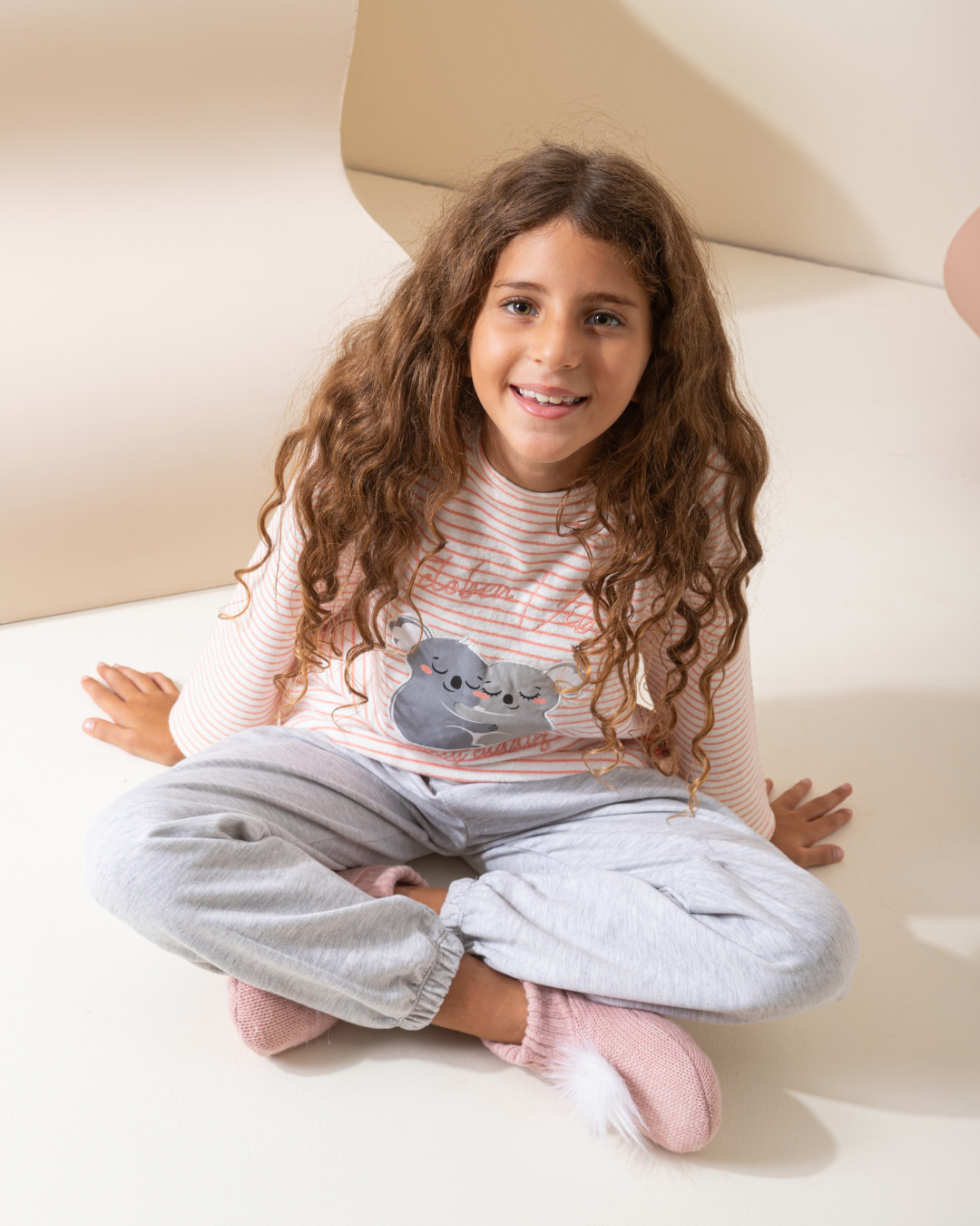 Long sleeve thermal top pajama Koala print