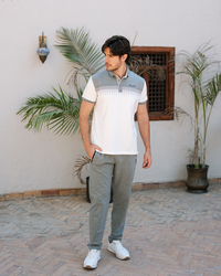 Dots Men's pajamas text how many collar and trousers