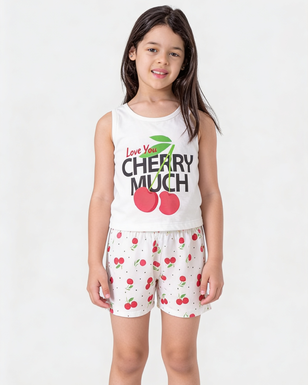 Cherry  بيجاما بناتي كت و شورت
