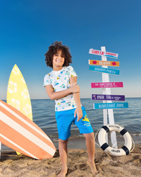 summer vibes Children's pajamas, half sleeves and shorts