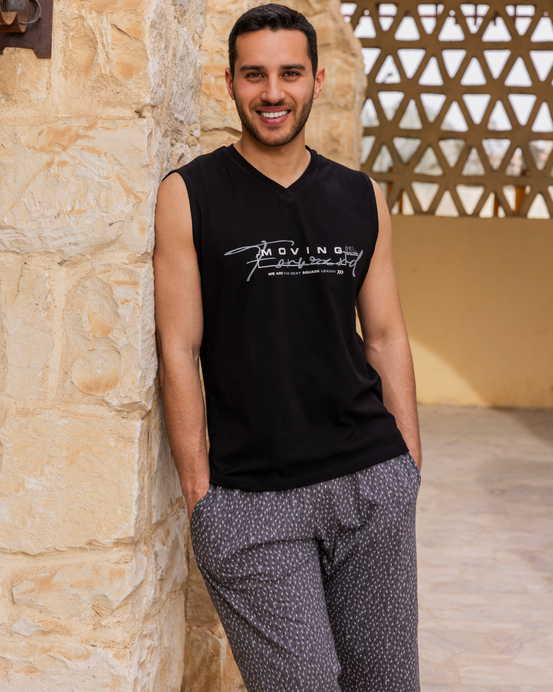 moving men's pajamas, shorts and pants