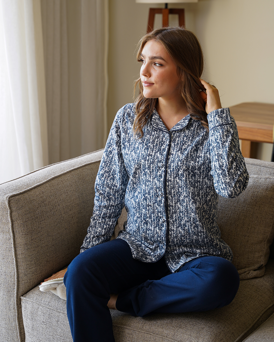 Women's pajamas open to the laser, the Hashmeera Milton pants