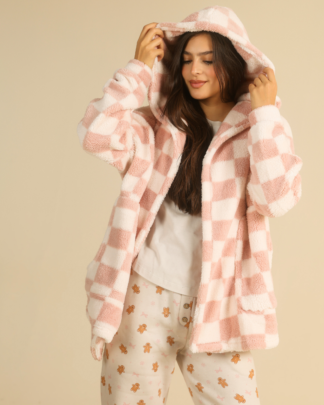 Cute Gingerbread Women 3 pieces Pajama