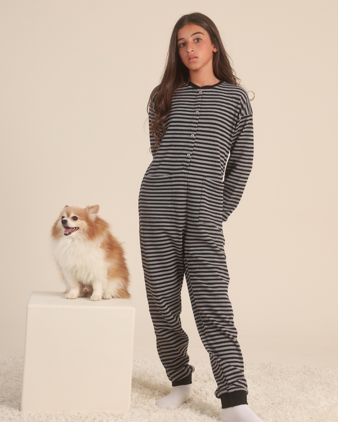 Cool Girl Onesie in Stripe