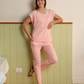 Women's pajamas half a number of long trousers, dotted print
