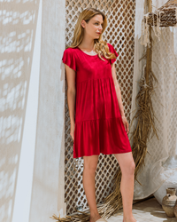 قميص حريمي ليكرا ساده رقبه مدورة بقصات 1/2 كم