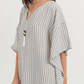 Women's Short Striped Dress with Short Sleeves
