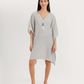 Women's Short Striped Dress with Short Sleeves