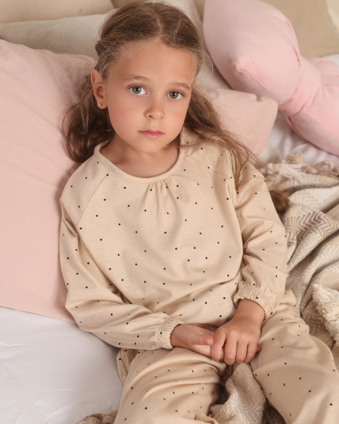 Girls Pajama in soft dots