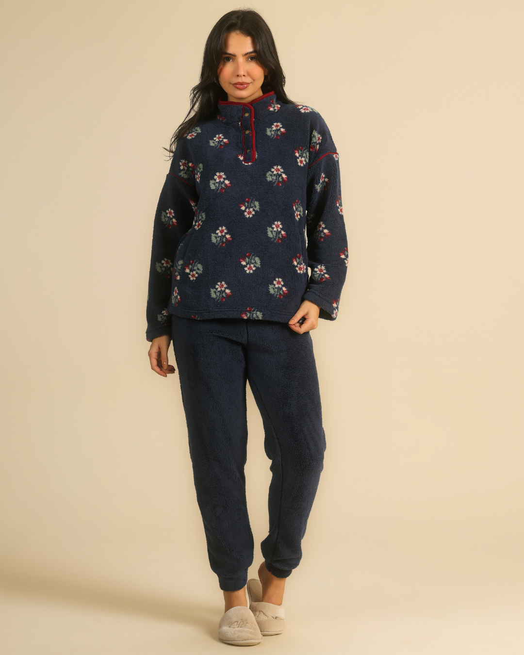 Women pajama in vintage flowers