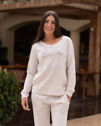 Spring Vibes بيجاما حريمي كُم طويل