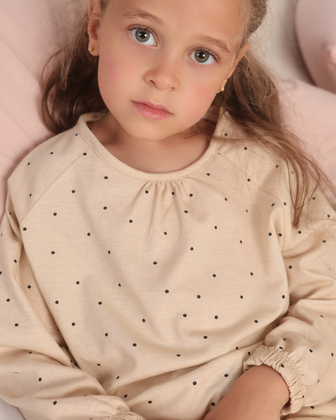 Girls Pajama in soft dots