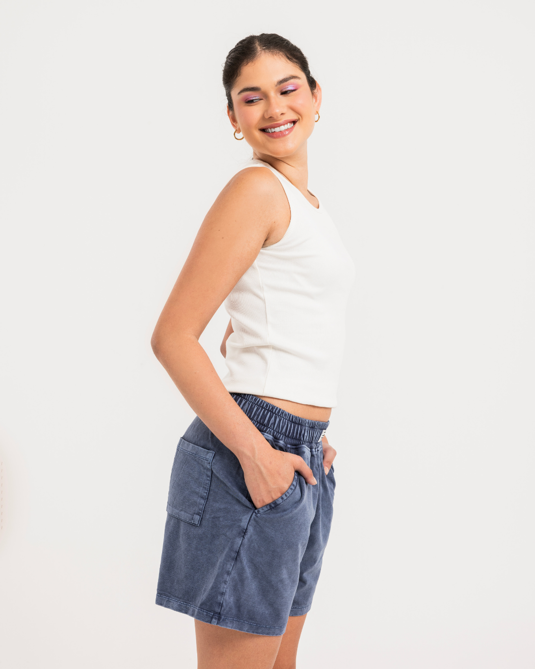 Women Short Acid Washed