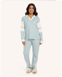 بيجاما كم وردتين