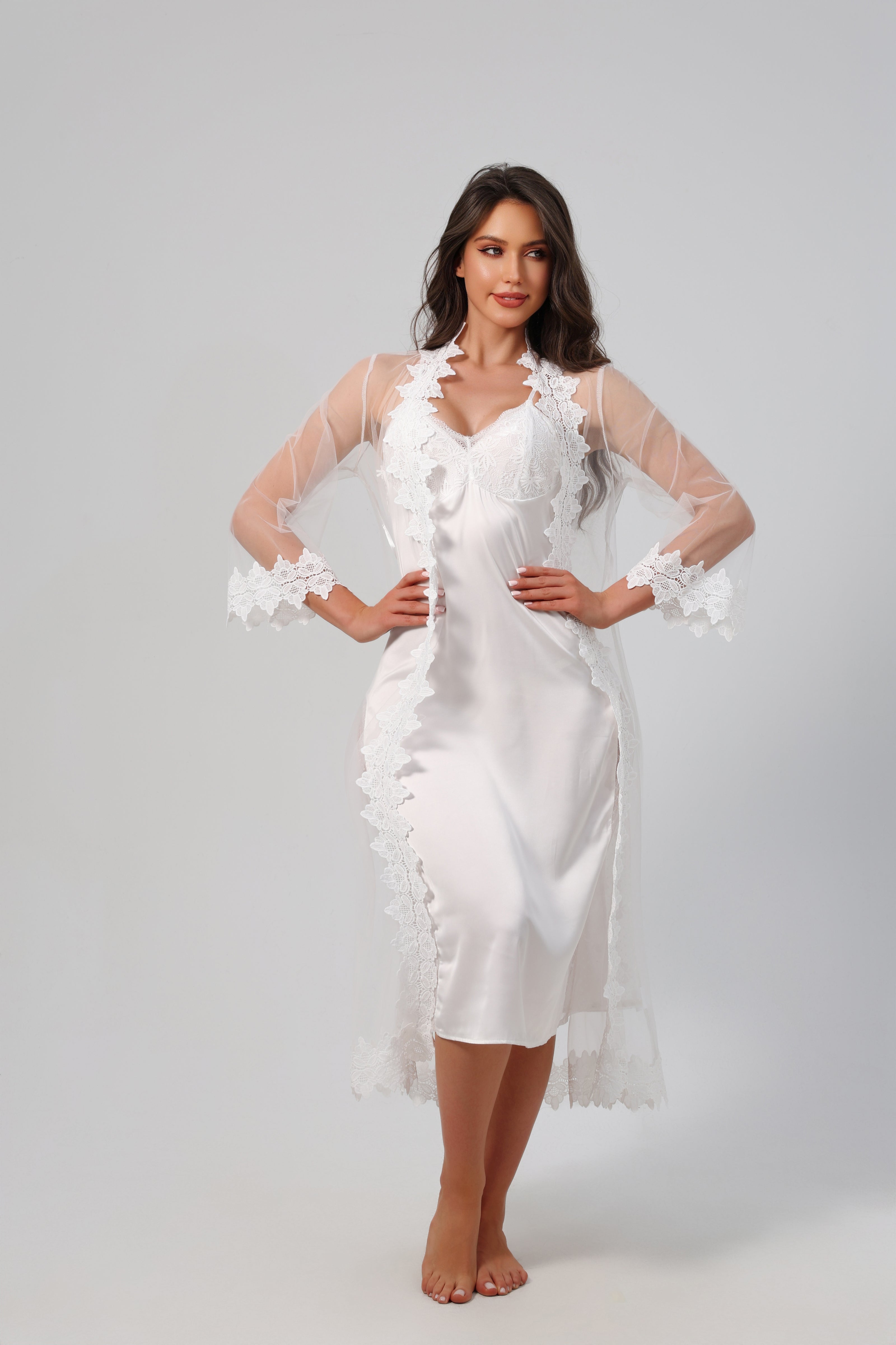 RO روب طويل شيفون