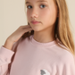 Sheep Hugs Girls Pajama in Dusty Pink