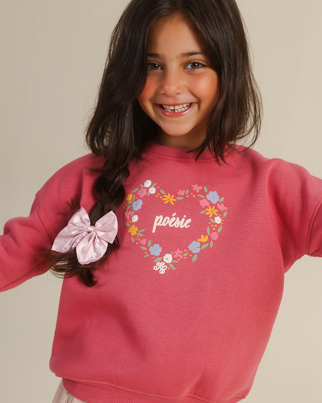 Girls' Flower Heart Pants Pajamas